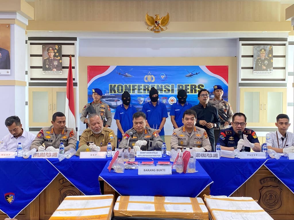 KKP-Polri Berhasil Gagalkan Penyelundupan Benih Bening Lobster di Jambi