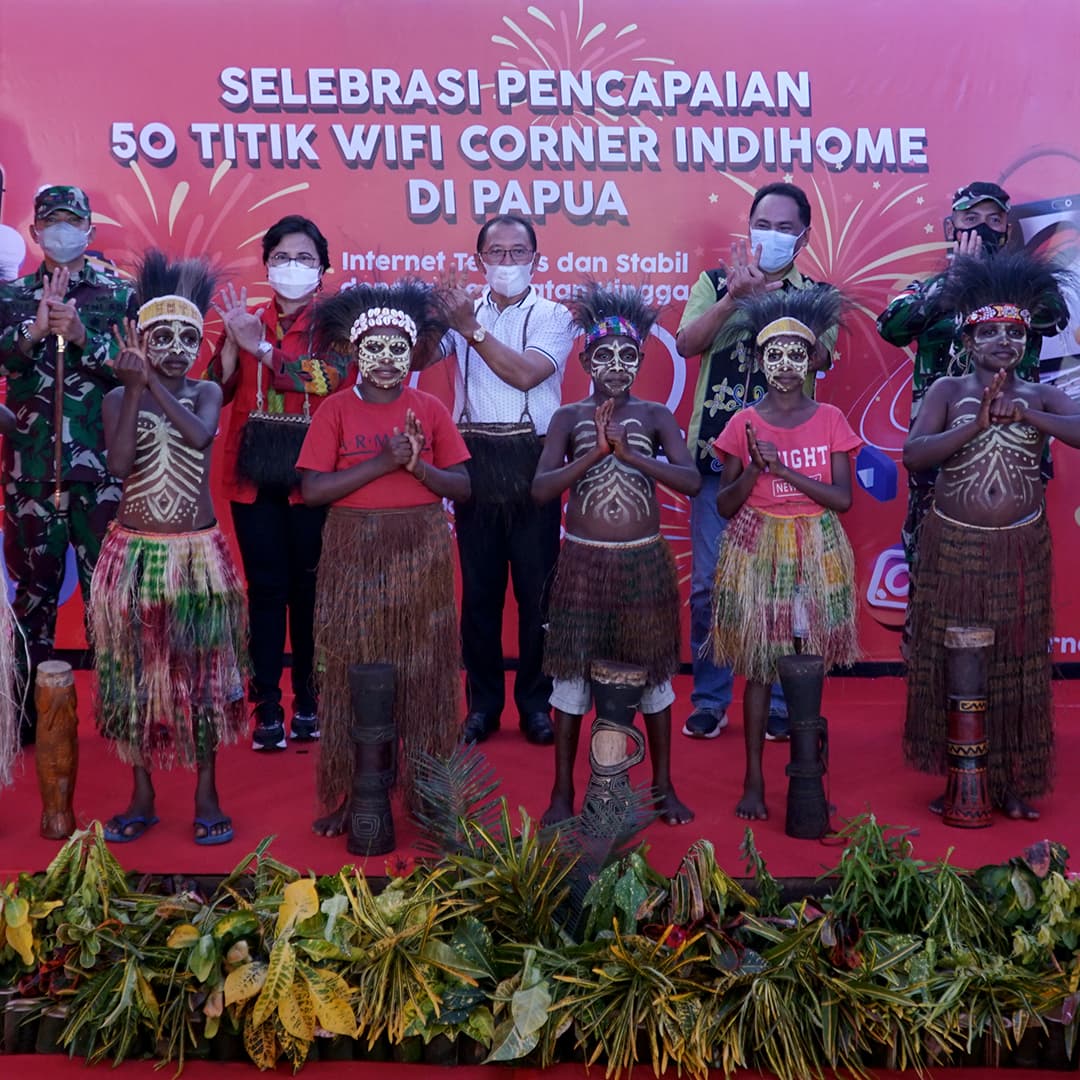 TLKM Sukses Bangun 50 Wifi.id Corner IndiHome di Papua