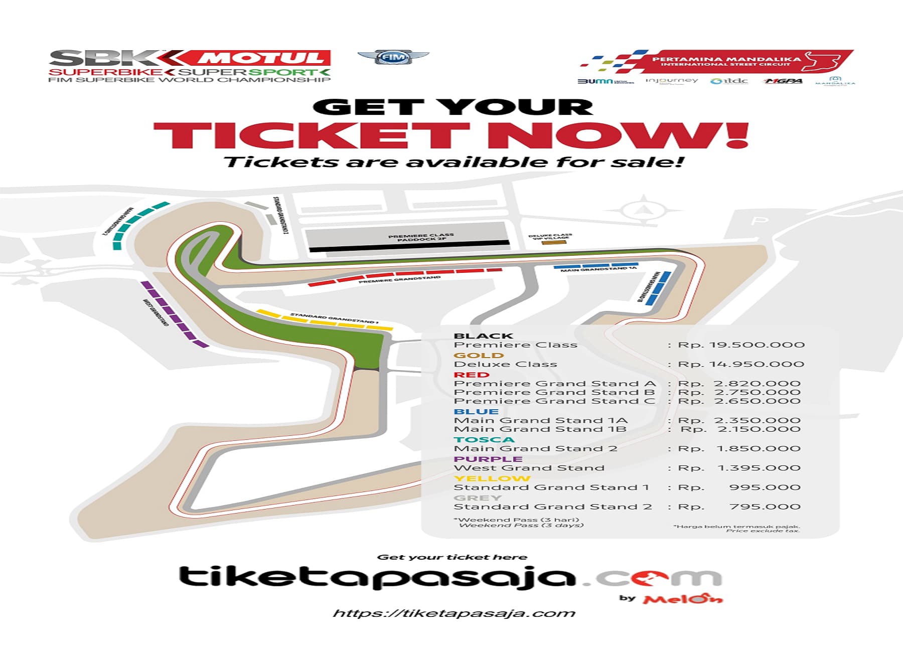 Tiketapasaja.com Resmi Jadi Distributor Penjualan Tiket WSBK Mandalika