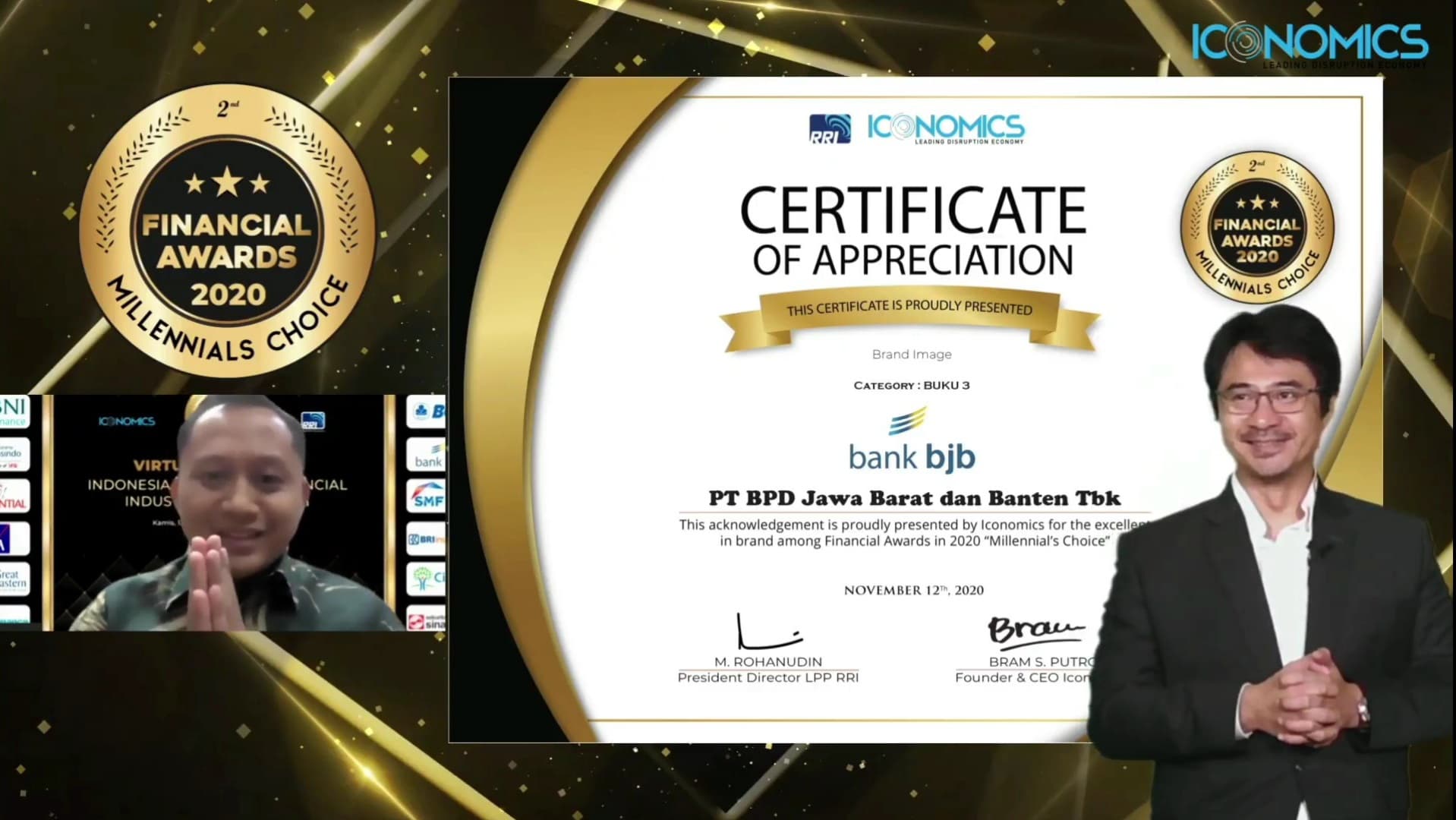 BJBR Raih Penghargaan Indonesia Financial Awards 2020