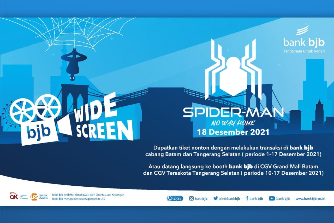 BJBR Bagi-Bagi Tiket Nonton Spider-Man di bjb WideSCREEN