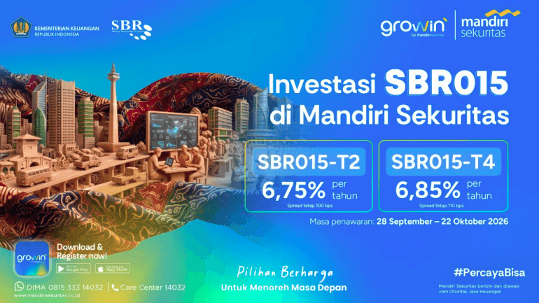 SBR015 Meluncur, Mandiri Sekuritas Tawarkan Kupon hingga 6,85%