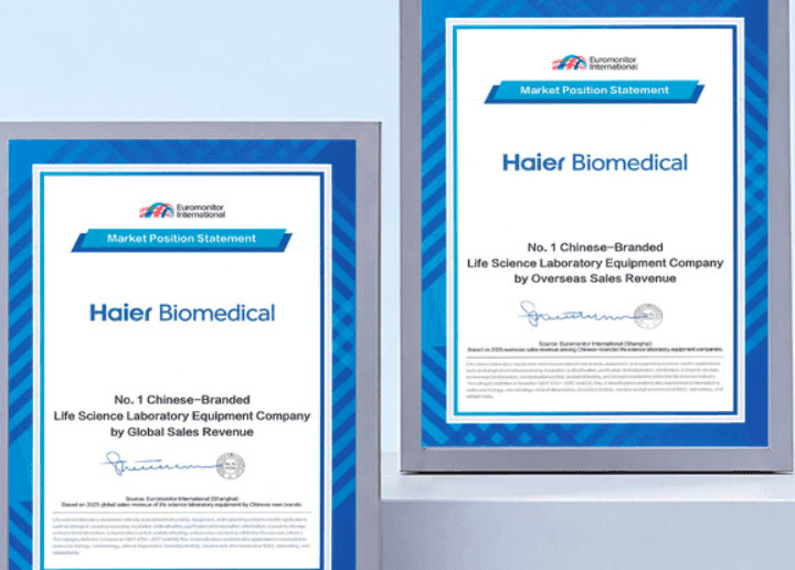 Haier Biomedical Raih Dua Peringkat Teratas dalam Laporan Euromonitor tentang Penjualan Peralatan Laboratorium Ilmu Hayati di Pasar Global