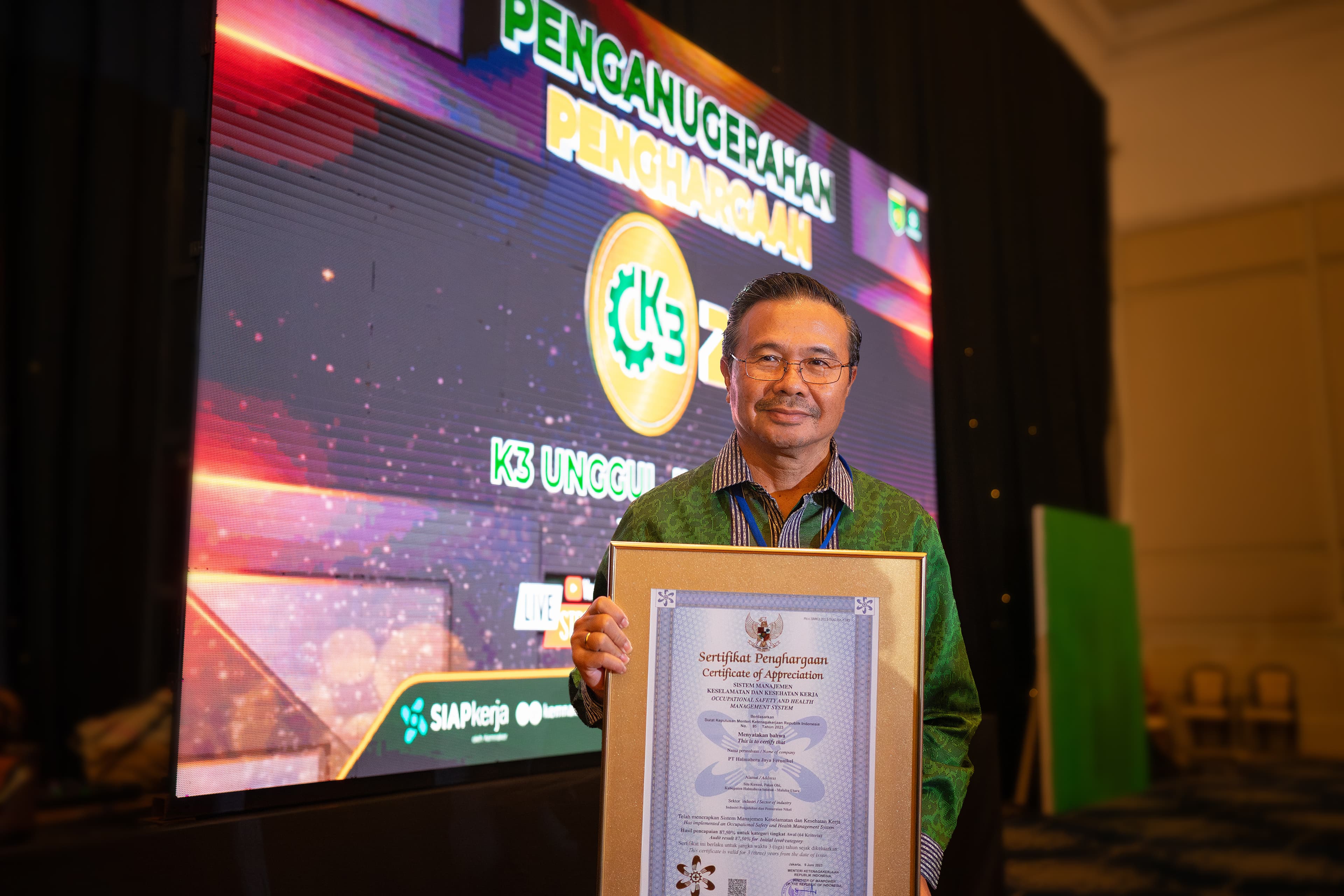 Kemnaker RI Anugerahi K3 Awards Kepada Tiga Perusahaan Entitas NCKL