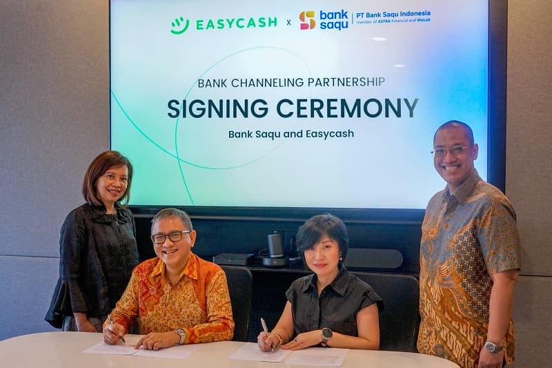 Easycash dan Bank Saqu Jalin Kerja Sama Strategis Hadirkan Akses Pembiayaan Inklusif dan Bertanggung Jawab ke Jutaan Pelaku Usaha