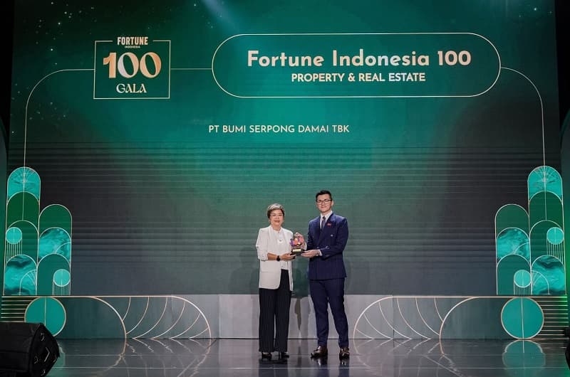 Bumi Serpong Damai Tbk Jadi Jawara di Kategori Property & Real Estate pada Ajang ‘Fortune Indonesia 100 Gala 2025’