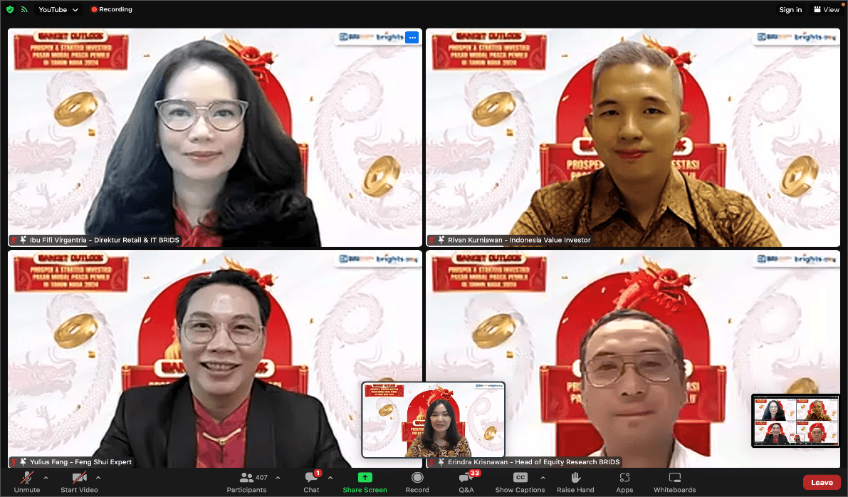 Beri Gambaran Kondisi Ekonomi Terkini, BRIDS Gelar Market Outlook 2024