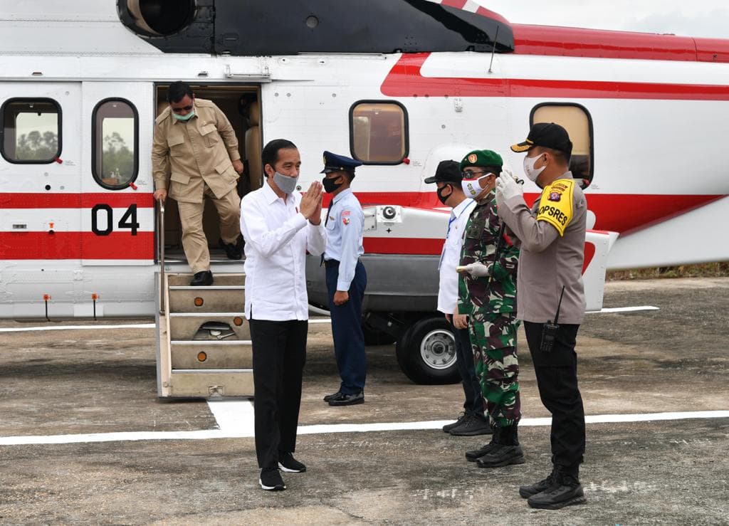 Presiden Tinjau Lokasi Pengembangan Lumbung Pangan Nasional di Kabupaten Kapuas