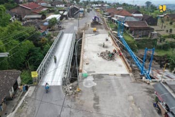 Rampung 80%, Jembatan Lodukuh di Temanggung Telah Beroperasi Secara Fungsional