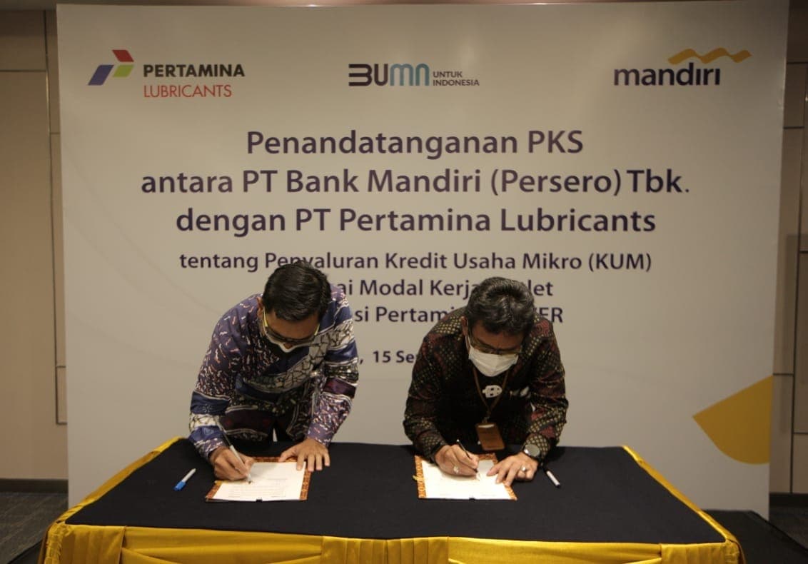 Bank Mandiri Tawarkan Digital Loan ke Outlet Pertamina Lubricants