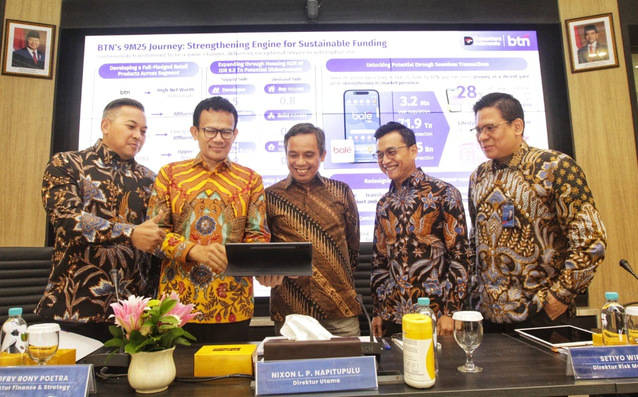 BBTN Bukukan Kenaikan Laba 10,6 Persen Jadi Rp2,3 Triliun Akhir September 2025