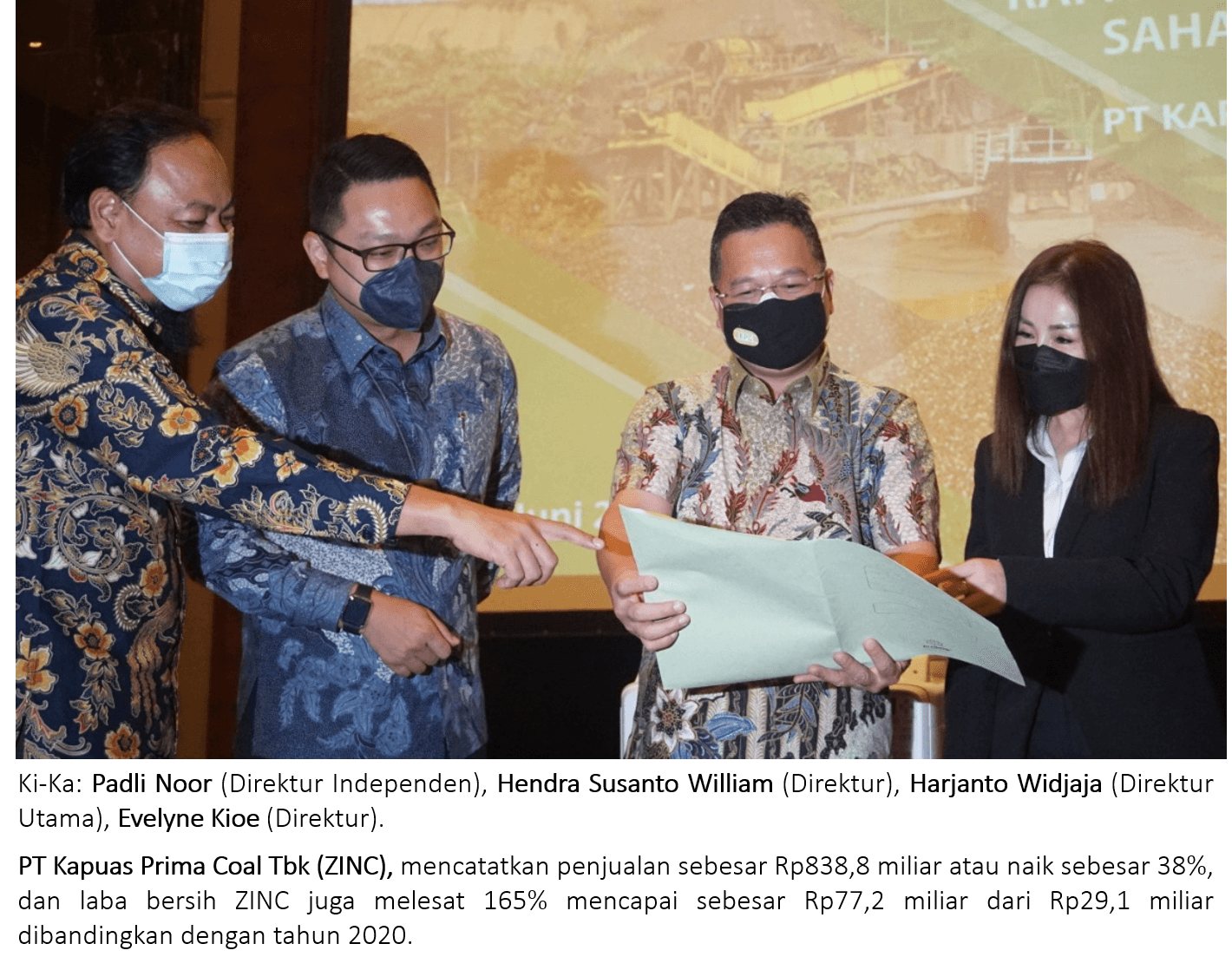 Penjualan ZINC Tumbuh 38 Persen Di Tahun 2021