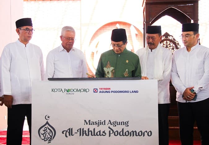 Agung Podomoro Resmikan Masjid Agung Al Ikhlas Podomoro di Kawasan Kota Podomoro Tenjo