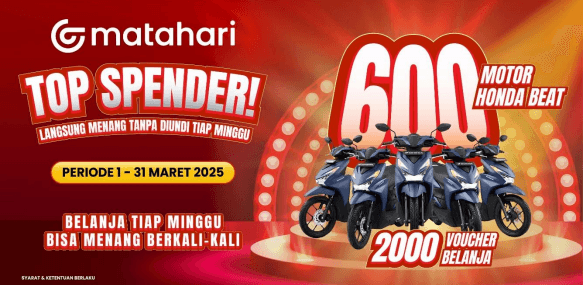 Semarak Lebaran 2025, Matahari Department Store Bagikan 600 Motor untuk Top Spender Tanpa Diundi