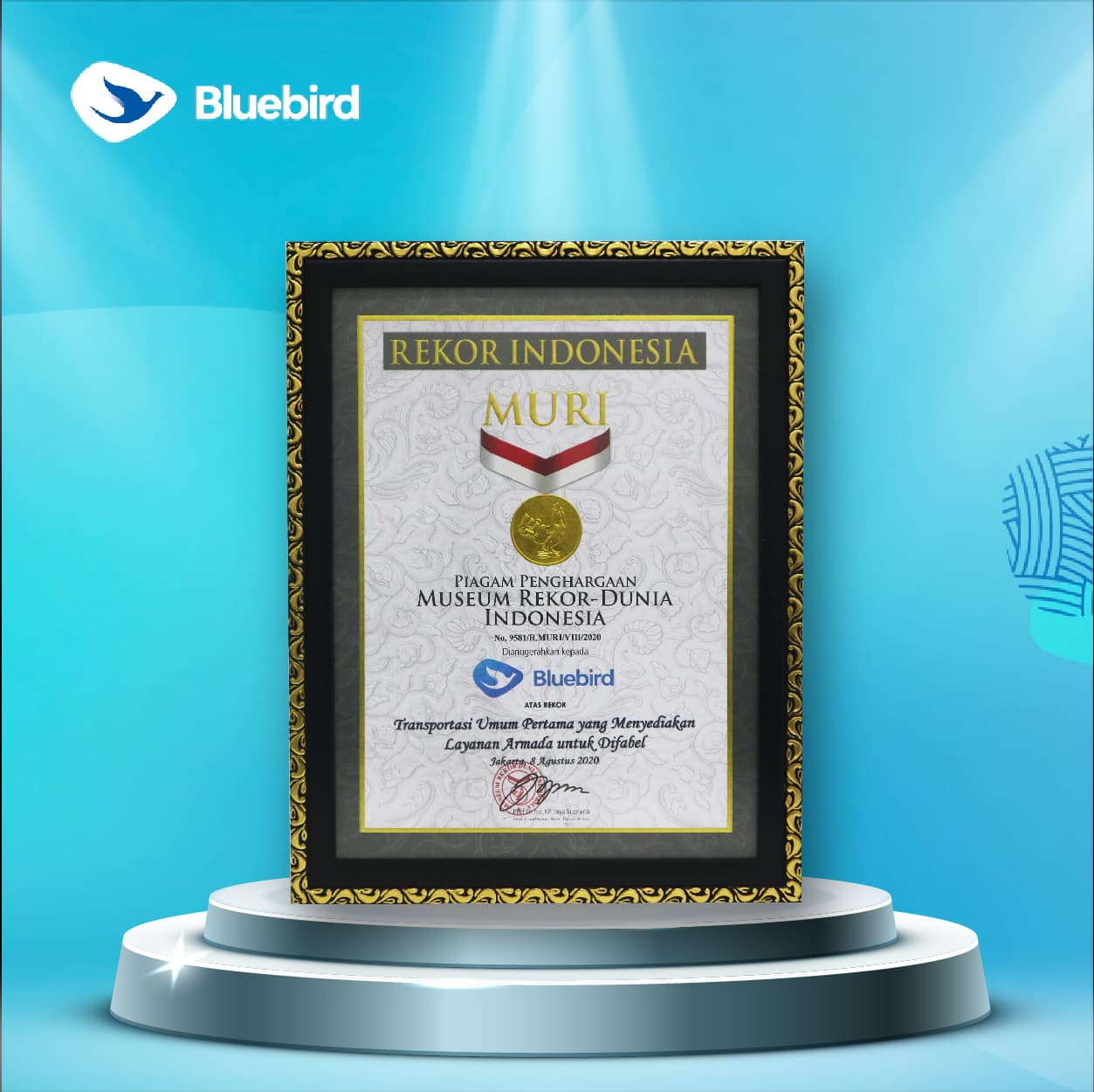 Sediakan Layanan Armada Bagi Difabel, BIRD Dapat Penghargaan MURI