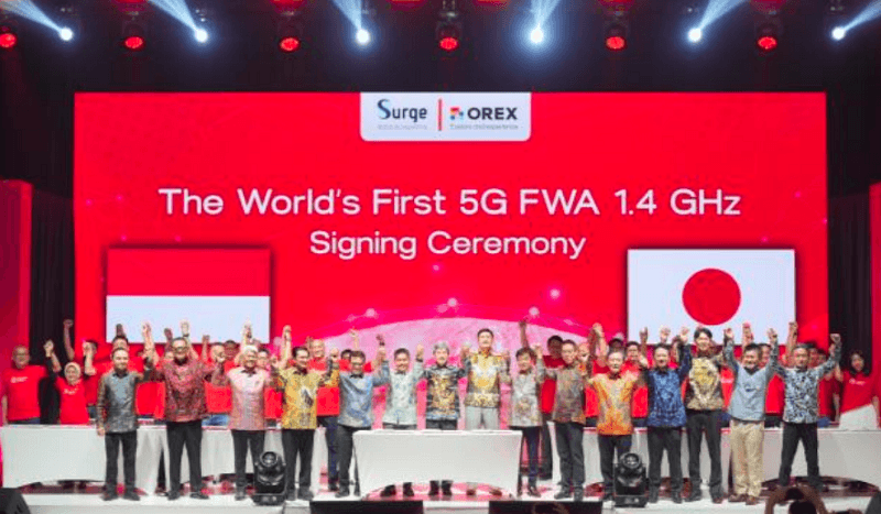 OREX SAI dan SURGE Jalin Kolaborasi Luncurkan Implementasi Penuh 5G FWA untuk Menyediakan Internet Terjangkau di Seluruh Indonesia