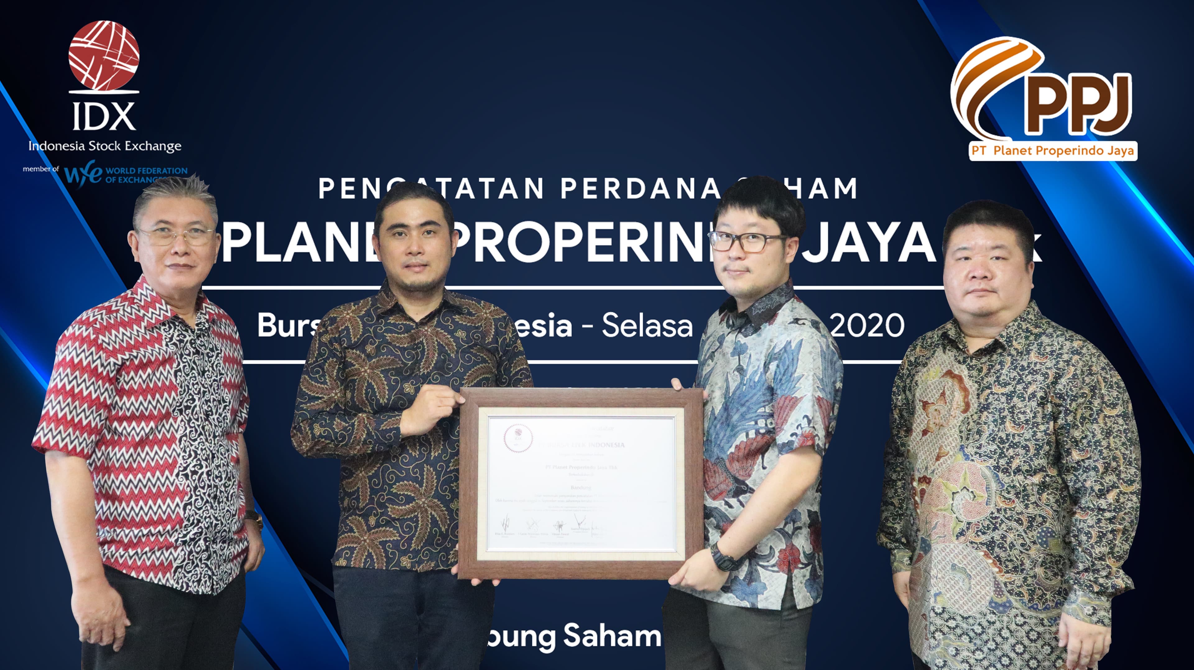 Bergerak di Bidang Property, PLAN Jadi Emiten ke-46 BEI Tahun 2020