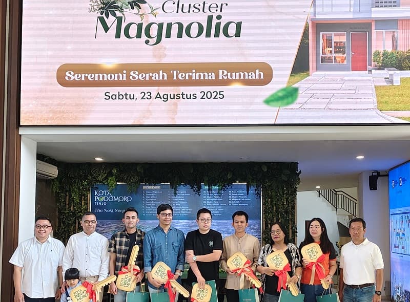 85% dari 1.904 Unit Cluster Magnolia Telah Terjual, Kota Podomoro Tenjo Lakukan Serah Terima Lebih Cepat