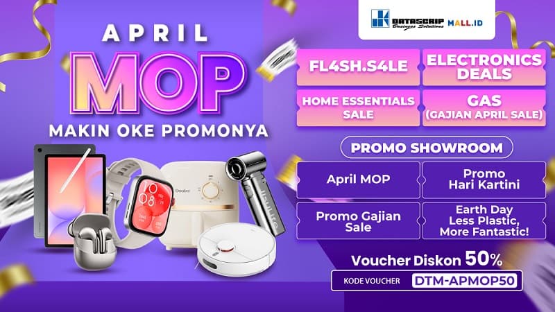 Diskon hingga 50%, DatascripMall.ID Ramaikan April dengan Program APRIL MOP