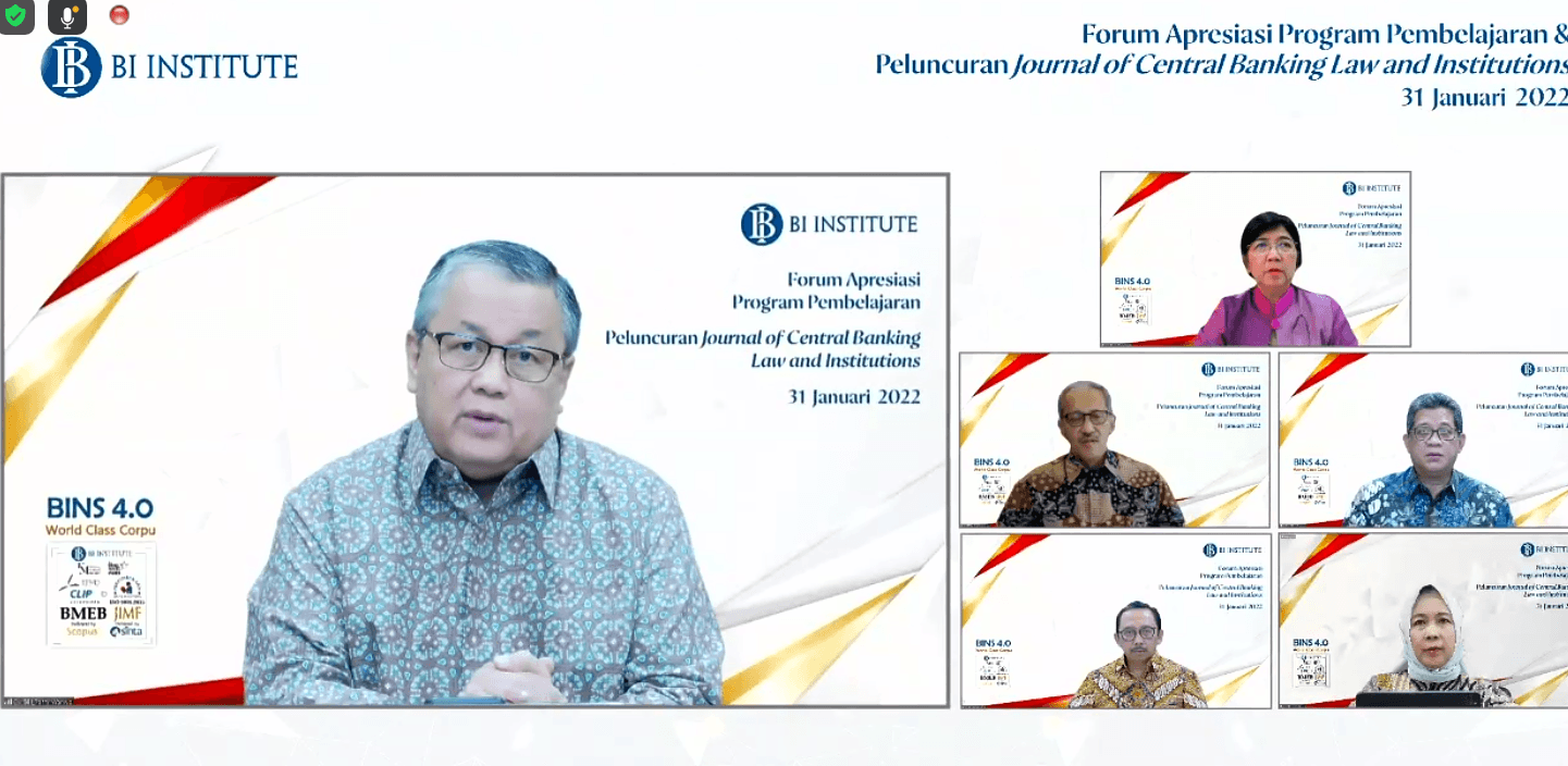 Bank Indonesia Luncurkan Jurnal Hukum dan Kelembagaan