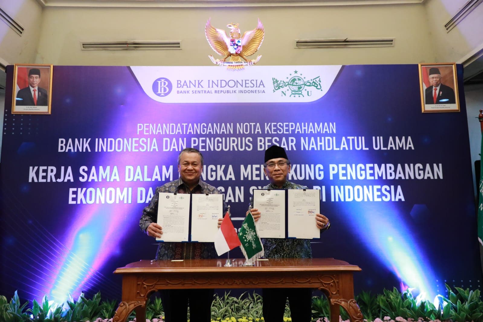 Setelah dengan Muhammadiyah dan Beberapa Ormas dan Asosiasi, Bank Indonesia Jalin Kerja Sama dengan NU