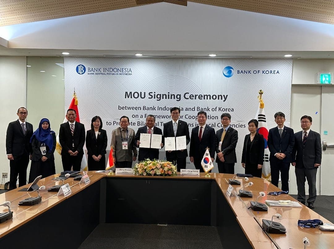 BI dan Bank of Korea Sepakati Penggunaan Rupiah dan Won dalam Berbagai Transaksi