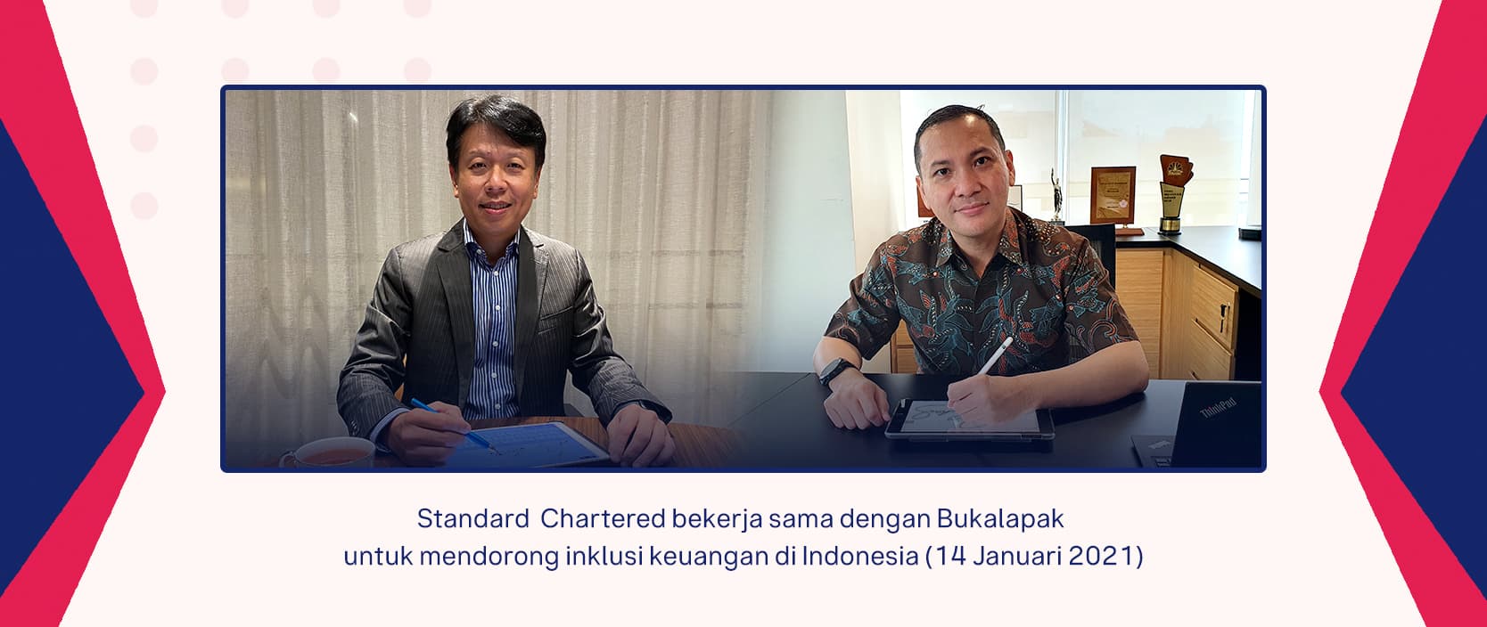 Dorong Inklusi Keuangan, StandChart - Bukalapak Jalin Kemitraan Strategis