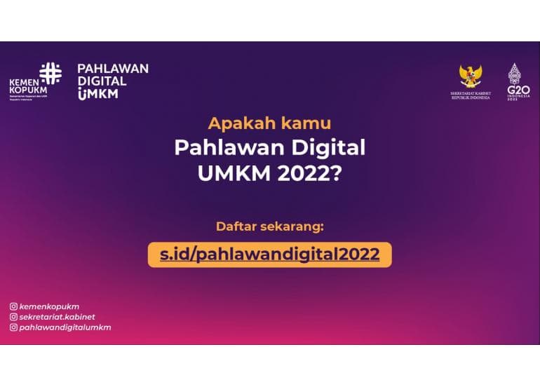 KemenkopUKM Buka Pendaftaran Pahlawan Digital UMKM 2022