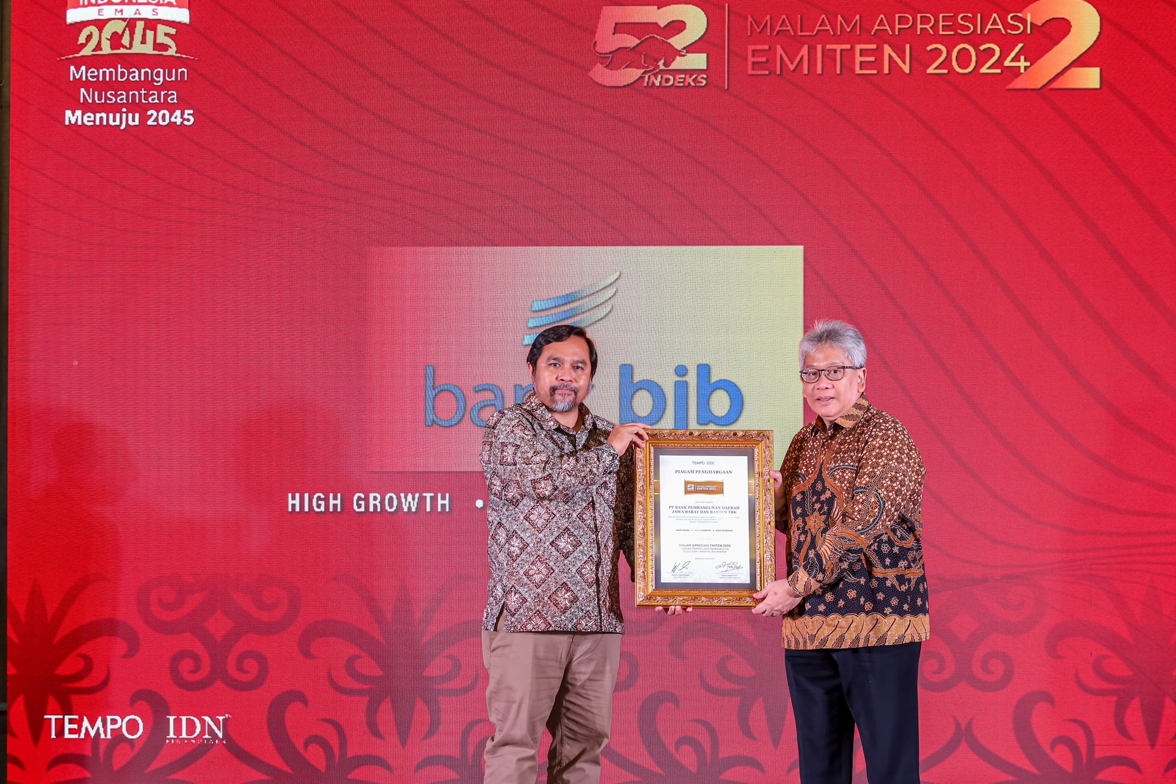 BJBR Raih Apresiasi atas Capaian Kinerja Bisnis dalam Indeks TEMPO-IDNFinancials 52
