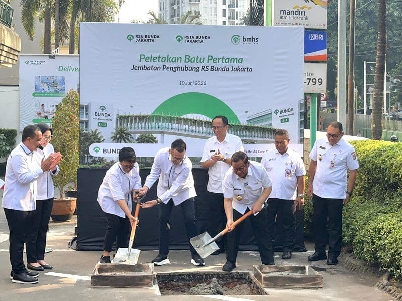 Skybridge RS Bunda Jakarta Resmi Dibangun, Akses ke NICU Nasional dan Bedah Robotik Kini Lebih Cepat dan Aman
