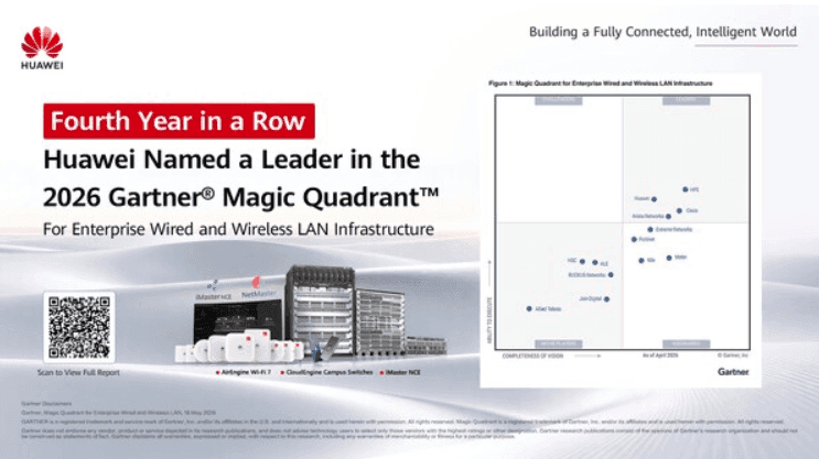 Huawei Buktikan Kelasnya! Kembali Raih Status Leader di Gartner Magic Quadrant 2026, Wi-Fi Supercepat dan AI Jadi Andalan