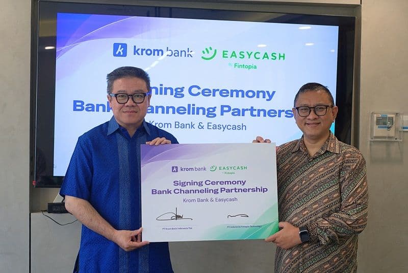 Easycash Gandeng Krom Bank, Bidik Ekspansi Pembiayaan Digital