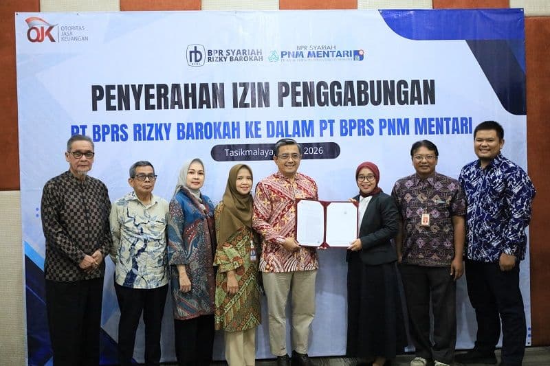 OJK Restui Penggabungan BPRS Rizky Barokah ke BPRS PNM Mentari Kab. Garut