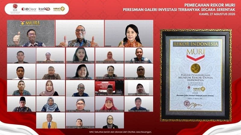BEI Pecahkan Rekor MURI, 23 Galeri Investasi Diresmikan Serentak